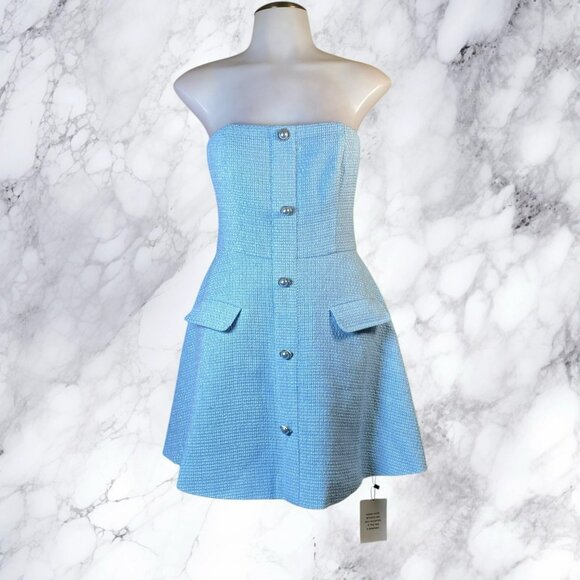 MORE TO COME Anwen Mini Dress Baby Blue - Picture 2 of 12